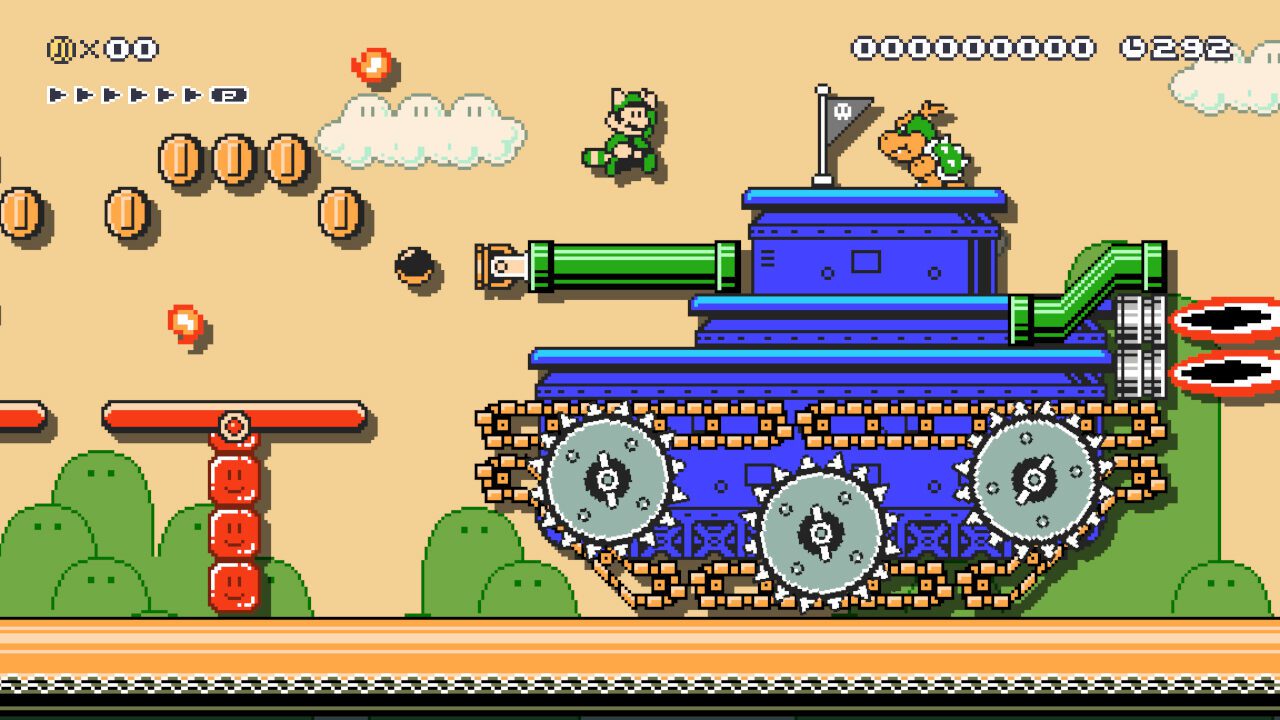 Super Mario Maker 2 tank level