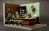 Fan Friday: Diorama van Café The Roost (Animal Crossing)