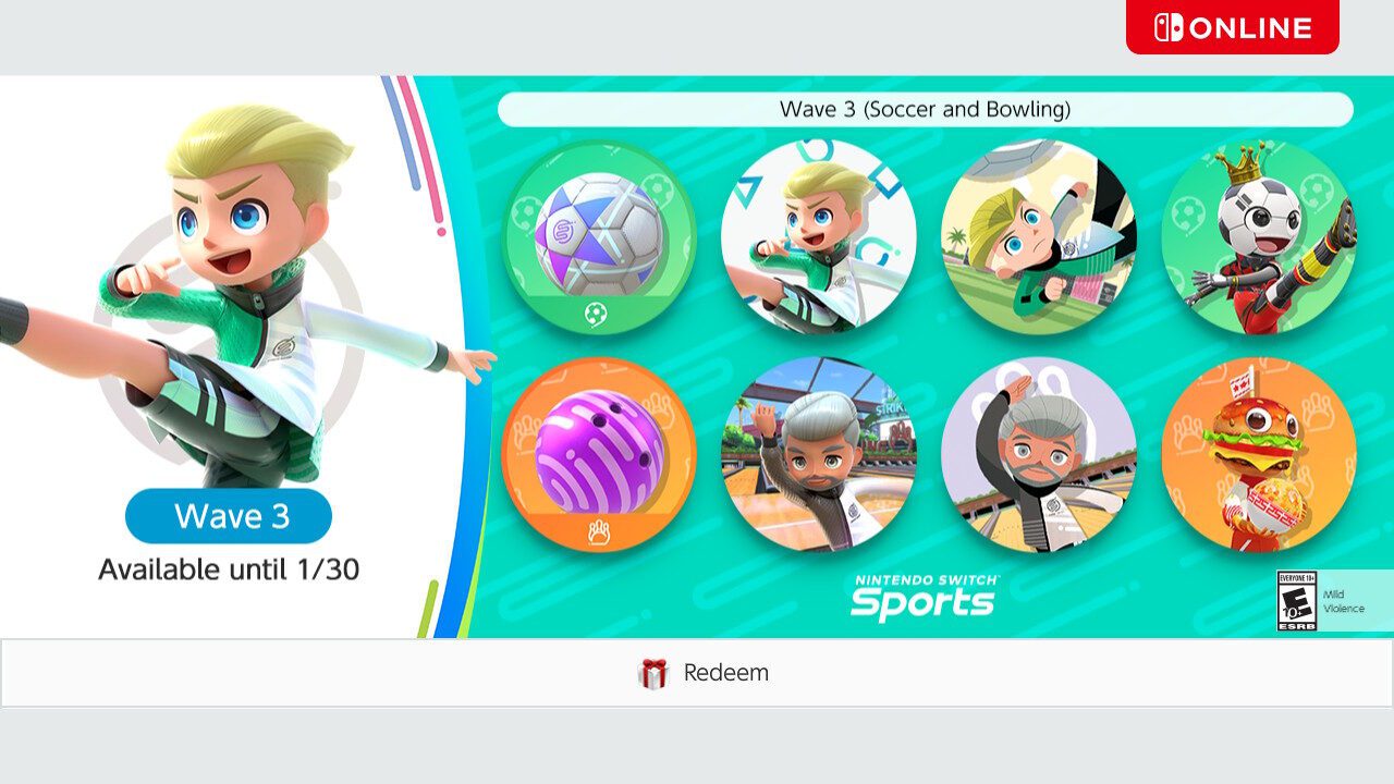 Nintendo-Switch-Sports-iconen-derde-reeks-third-wave-voetbal-bowlen-soccer-bowling-Nintendo-Switch-online-mynintendo