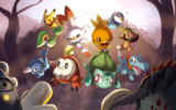 Pokemon_Mystery_dungeon_special_fanmade_fanart_Fuecoco_Bulbasaur_Pikachu_Totodile_Popplio_Chespin_Torchic_Scorbunny_Snivy_Piplup_Pikachu_Iron Hands_ Great Tusk