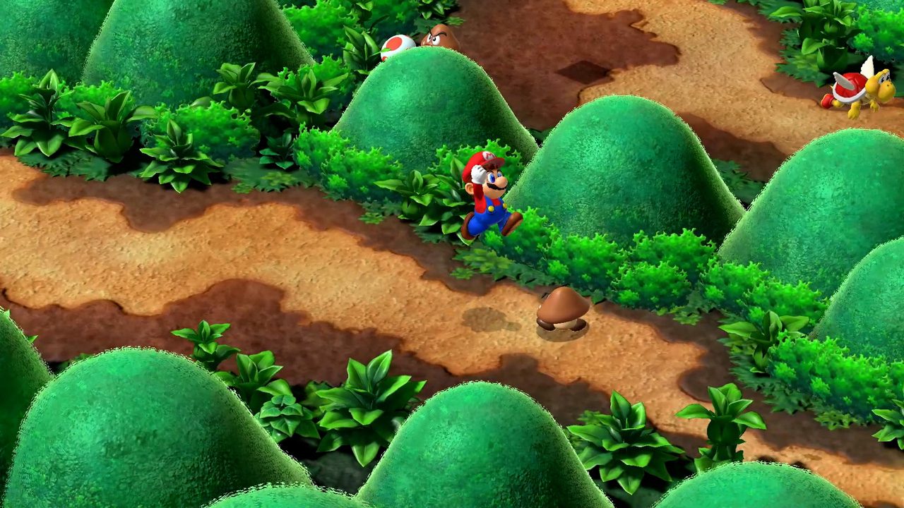 Super Mario RPG Nintendo Switch screen forest